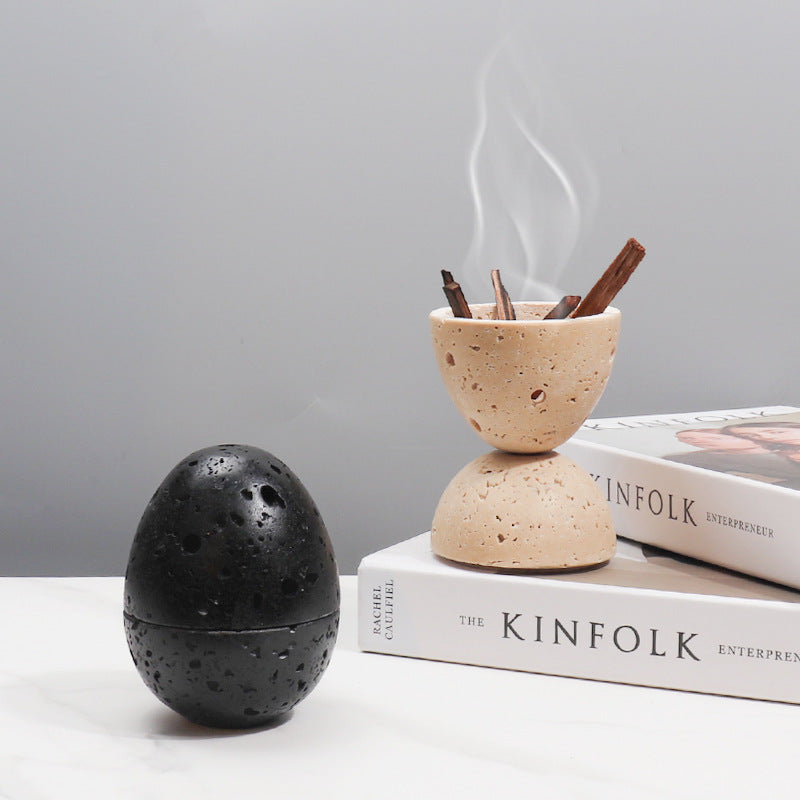 Travertine Incense Holder