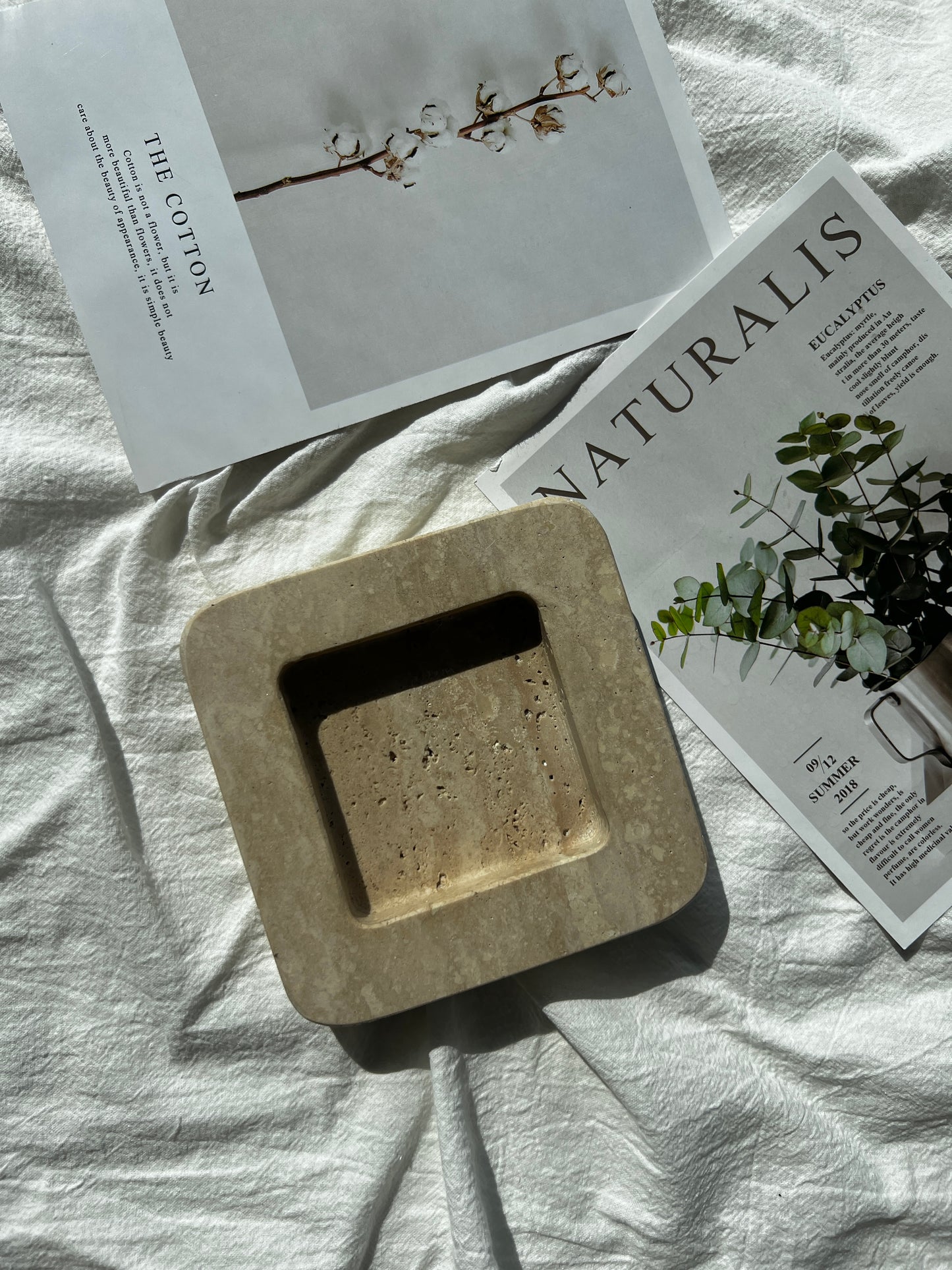 Multi-shape Thick Travertine Tray