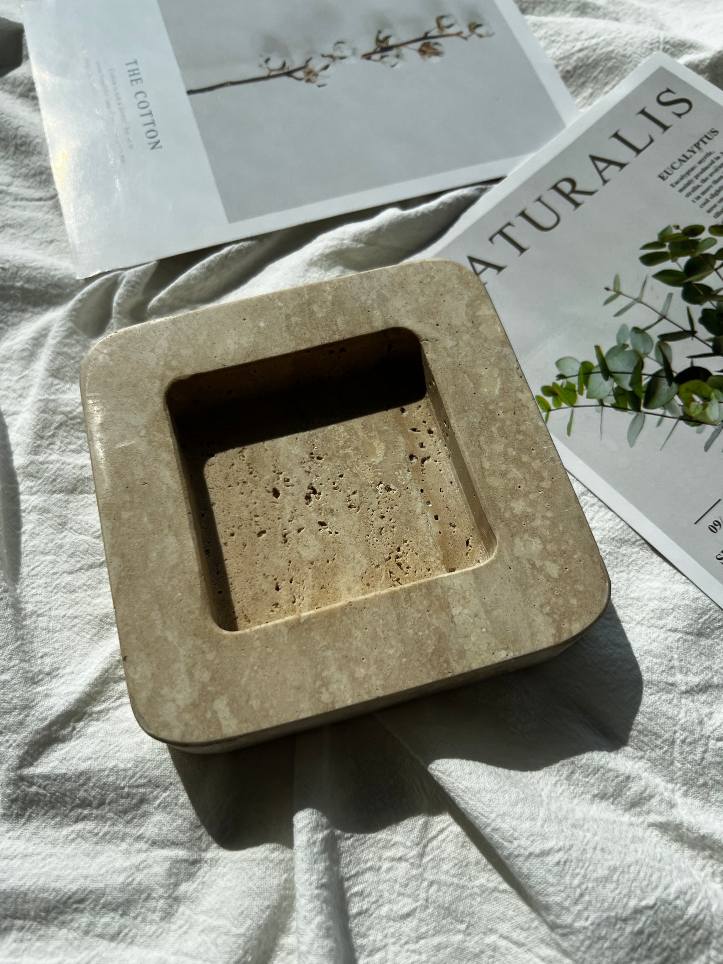 Multi-shape Thick Travertine Tray